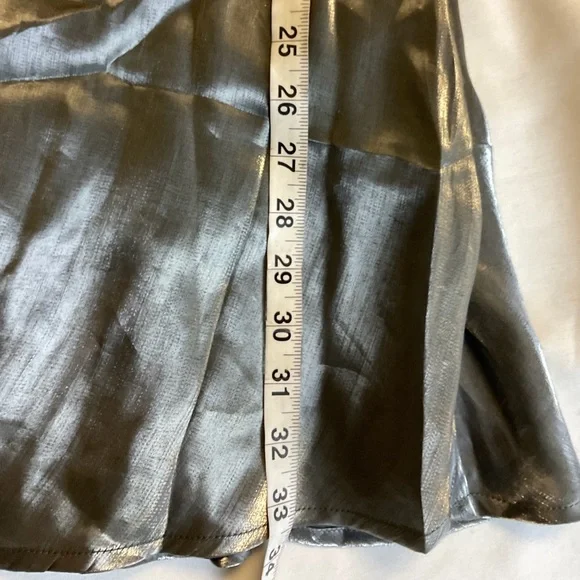 Entro Shimmering Silver Ruffle Mini Dress - Picture 9 of 10